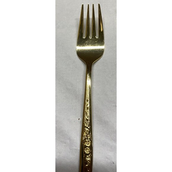 Gold Electroplate J H Carlyle Golden Bouquet 4 Piece Setting For 1 - Picture 2 of 9